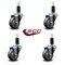 Service Caster 3'' Gray Poly Wheel Swivel 1-1/4'' Expanding Stem Caster Set, 4PK SCC-EX20S314-PPUB-114-4 - alternate 3
